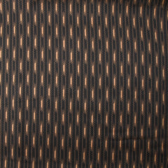 Satin de viscose imprimé pluie de rayures ondulées fond noir