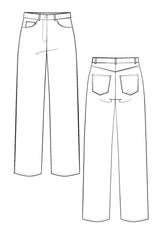 WORN jeans sewing pattern