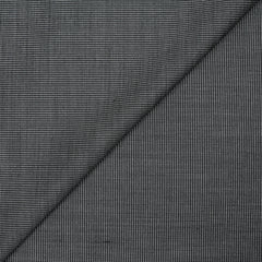 Tissu tailleur lin et laine mélangée pointillé blanc et gris fond noir
