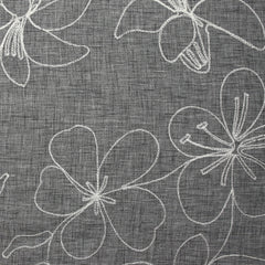Toile brodée Ariel gris chiné
