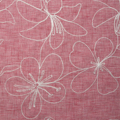 Toile brodée Ariel rose chiné