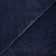 Velours chenille double face chiné bleu
