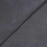 Velours côtelé polyester 3 mm gris éléphant