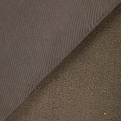 Velours côtelé sherpa double face taupe