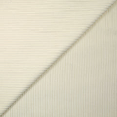 Velours de coton côtelé blanc cassé