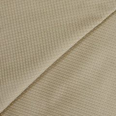 Velours de coton ras  rayé fantaisie beige