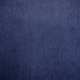 Navy blue ribbed polyester velvet