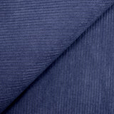 Navy blue ribbed polyester velvet