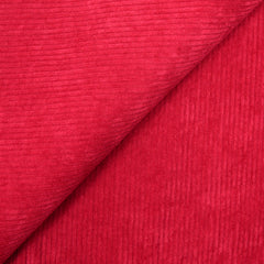 Velours polyester côtelé framboise