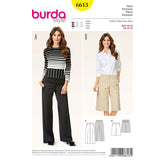 Patrón N ° 6613 Burda: pantalones acampanados