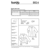 Patron n ° 6614 BURDA: Women's shirt