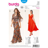 Patron N°6583 Burda : Robe de soirée drapés