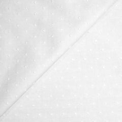 Tissu Voile Plumetis coton blanc