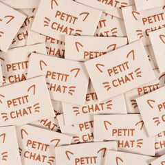 Étiquettes tissées  "Petit Chat" x 5