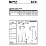 Burda Boss N ° 6436: pantalones anchos