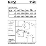 Burda Boss N ° 9346: Camiseta simple para niños