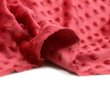 Polaire minky relief rouge framboise