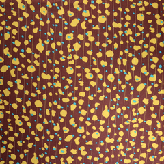 Viscose rayé lurex sauvage fond marron