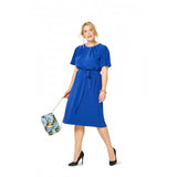 Burda 6305 Boss - Vestido de plisos con escote