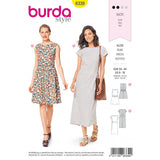 Burda Boss 6339 - Vestido de cuello del barco