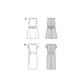 Burda Boss 6339 - Vestido de cuello del barco