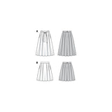 Burda Boss 6341 - Falda de pliegues huecos