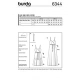 Burda Boss 6344 - Vestido de billetera