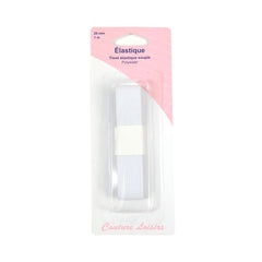 Élastique tissé souple élastique 20 mm blanc