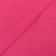 Voile de coton Plumetis fuchsia