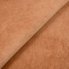 Velours polyester côtelé marron roux