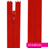 Nylon closure non-separable from 10 to 60 cm red