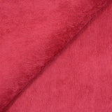Velours polyester côtelé rouge framboise
