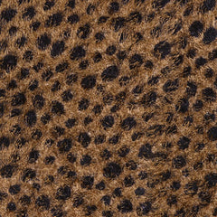 Maille à poil long pois noir fond marron