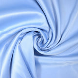 Crêpe satin polyester bleu ciel