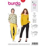 Patron Burda n°6151: Pull emmanchure raglan femme