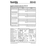 Patrón N ° 6646 Burda: vestido y vasco superior
